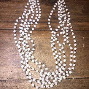 White beaded African necklace